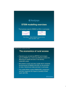 STEM modelling exercises The economics of rural access