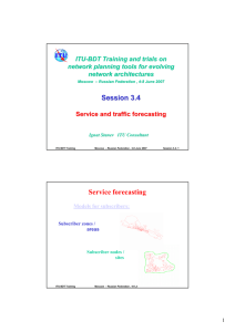 Session 3.4 Service forecasting ITU
