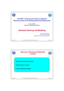 Business Planning and Modeling