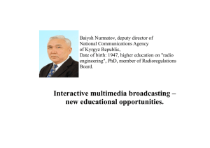 Baiysh Nurmatov, deputy director of National Communications Agency of Kyrgyz Republic,