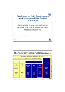 The “CASCO Toolbox” relationships… Highlights from consultation events for the Americas and