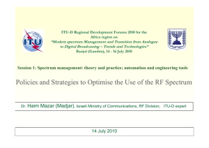 “Modern spectrum Management and Transition from Analogue