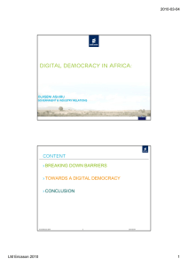 digital democracy in AFRICA: 2010-03-04