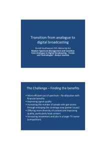 Transition from analogue to digital broadcasting
