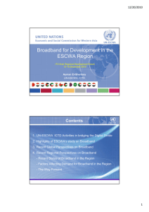 Broadband for Development in the ESCWA Region Contents
