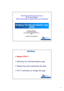 Outline  Bridging The Standardization Gap (BSG)