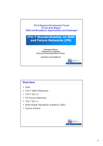 ITU ITU--T Standardization on NGN T Standardization on NGN and Future Networks (FN)