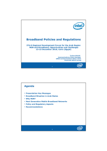 Broadband Policies and Regulations