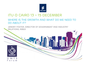ITu-D Cairo 13 – 15 December