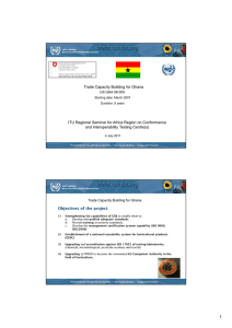 Trade Capacity Building for Ghana and Interoperability Testing Centre(s)