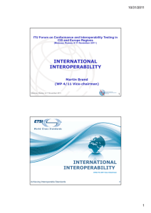 INTERNATIONAL INTEROPERABILITY 10/31/2011 1