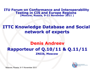 ITTC Knowledge Database and Social network of experts Denis Andreev