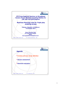 ITU Cross Regional Seminar on Broadband CIS, ASP and EUR Regions