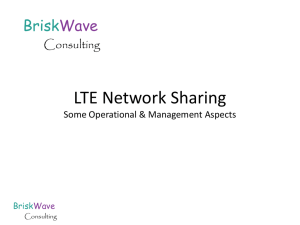 LTE Network Sharing Brisk Wave Consulting