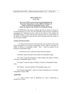 Legal Notice 220 of 2013 – Malta Government Gazette 19,114 –...  EDUCATION ACT (CAP. 327)