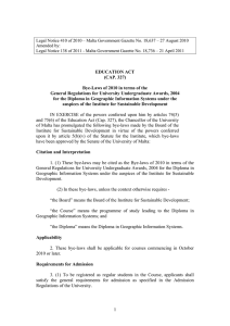 Legal Notice 410 of 2010 – Malta Government Gazette No.... Amended by: