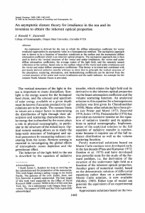 An  asymptotic  closure theory  for  irradiance ... inversion  to  obtain  the  inherent ...