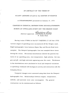 in OCEANOGRAPHY presented on January 19, 1973