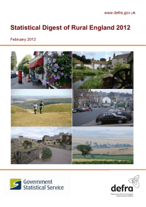 Statistical Digest of Rural England 2012 www.defra.gov.uk