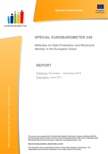 SPECIAL EUROBAROMETER 359 REPORT  Attitudes on Data Protection and Electronic