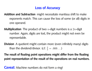 Loss of Accuracy