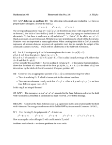 Mathematics 366 Homework (due Oct. 28) 46 ) (