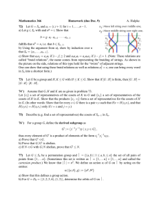Mathematics 366 Homework (due Dec. 9) 72) A. Hulpke