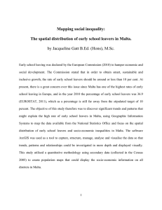 Mapping social inequality: by Jacqueline Gatt B.Ed. (Hons), M.Sc.