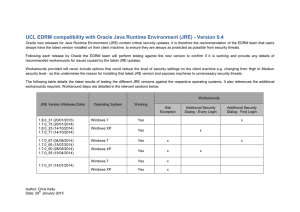 UCL EDRM compatibility with Oracle Java Runtime Environment (JRE) -...
