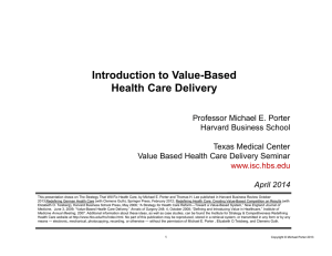 Introduction to Value-Based Health Care Delivery