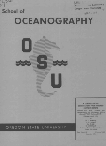 OCEANOGRAPHY School of //