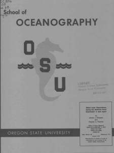 OCEANOGRAPHY 1 School of (2-