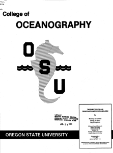 OCEANOGRAPHY College of JUL 2 4 1984