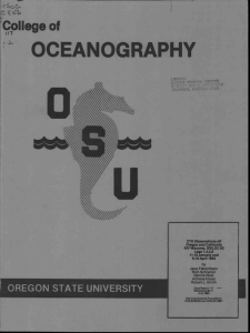 OCEANOGRAPHY rsc,c, College of