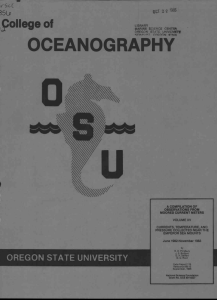 OCEANOGRAPHY college of OREGON STATE UNIVERSITY 6c-C