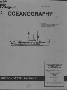 OCEANOGRAPHY College of 1986 MAY