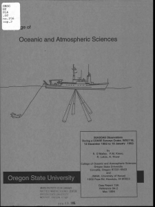 Oceanic and Atmospheric Sciences ge of R. O'Malley, P.M. Kosro,