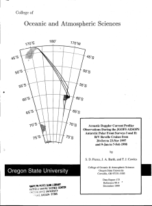 Oceanic and Atmospheric Sciences Oregon State University College of 170°w