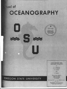 OCEANOGRAPHY OREGON STATE UNIVERSITY C
