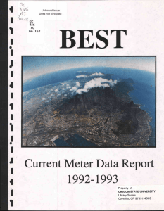 'p I Current Meter Data Report