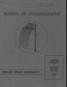 SCHOOL OF OCEANOGRAPHY The Rapid-Sampling Vertical Profiler &#34;FRONTS 82&#34;