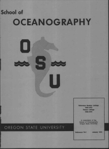 OCEANOGRAPHY School of //'