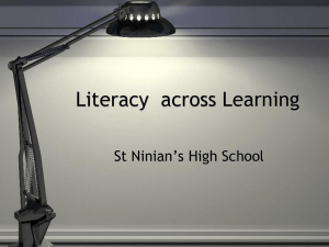 Literacy  across Learning St Ninian’s High School