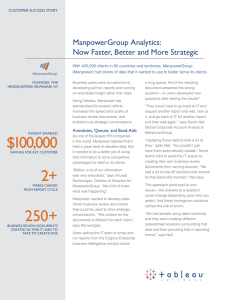 manpowerGroup Analytics: Now Faster, Better and more strategic