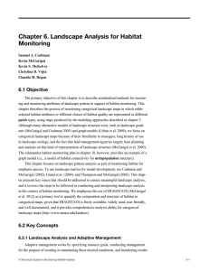 Chapter 6. Landscape Analysis for Habitat Monitoring 6.1 Objective