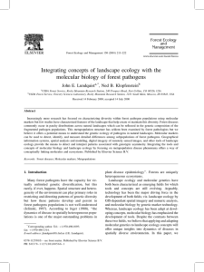 Integrating concepts of landscape ecology with the John E. Lundquist