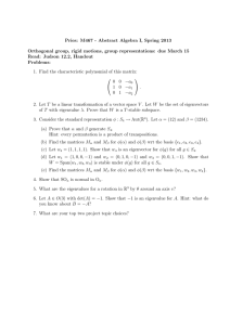 Pries: M467 - Abstract Algebra I, Spring 2013