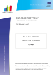 EUROBAROMETER 67  SPRING 2007 EXECUTIVE SUMMARY