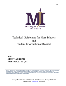 Technical Guidelines for Host Schools and Student Informational Booklet