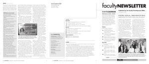 ENDING SEXUAL ORIENTATION BIAS Published by the Faculty Development Office AUTUMN 2014